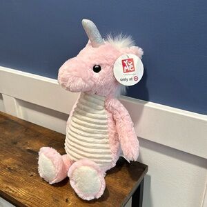 plush pink Unicorn YuMe stuffed animal soft ribbed only at Target